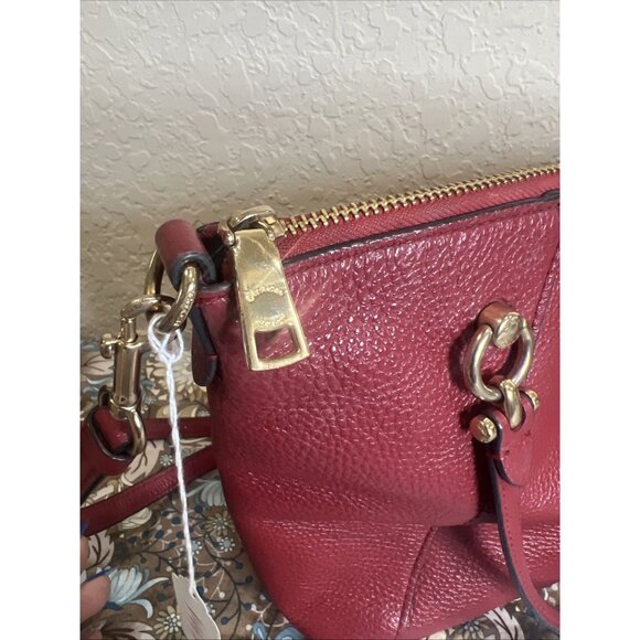 Coach (2021) Kacey Satchel Red Apple Crossbody Handbag - Picture 14 of 16